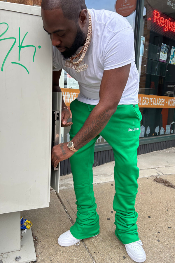 New! Dagger Stack Joggers (Green)