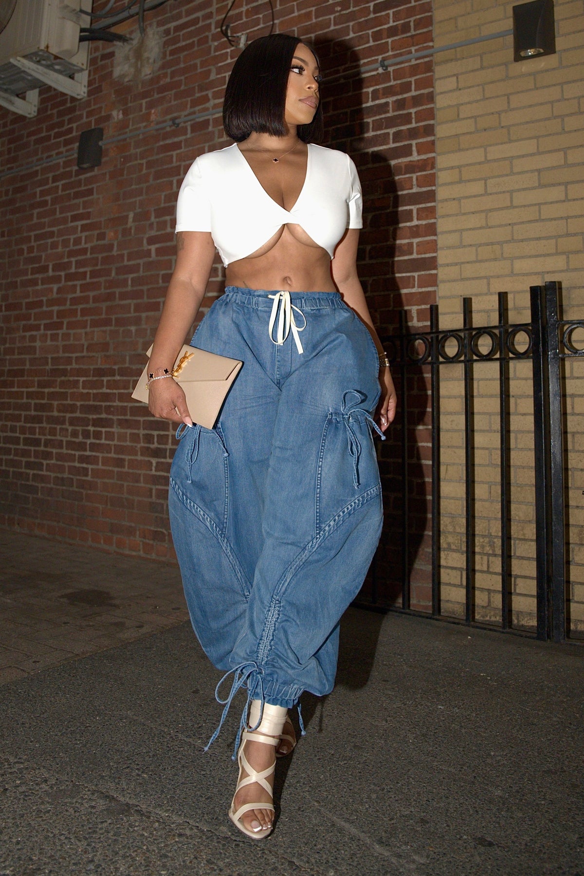 Restocked! Urban Chic Demin Cargo Pants