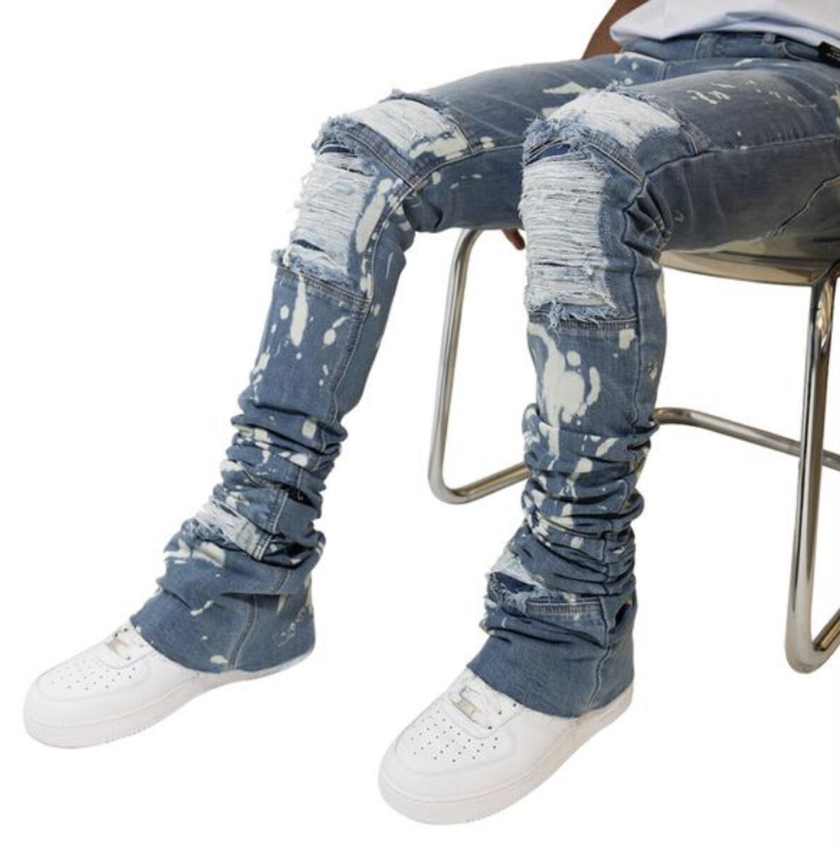 Restocked! Warren Grey Stack Jeans