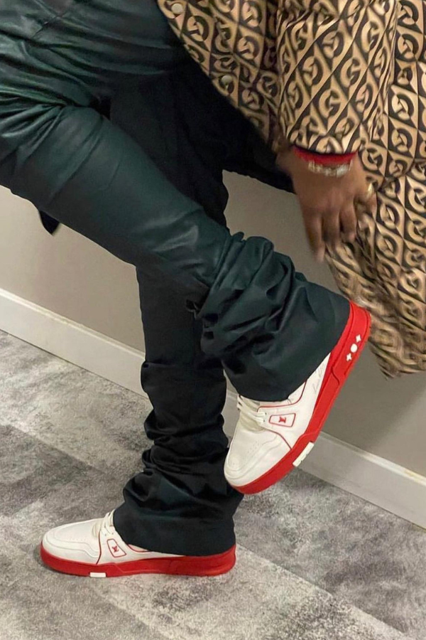 Restocked! Gordon Wax Stacked Jeans (Hunter Green)
