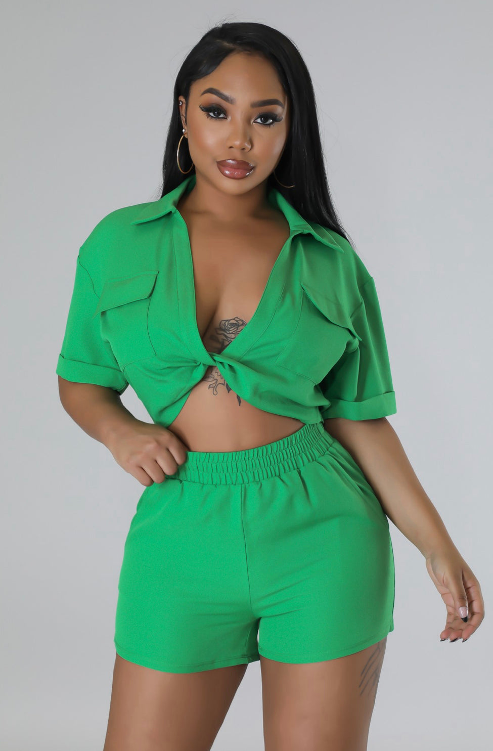 Easy Breezy Short Set (green)