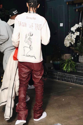 Restocked! Gordon Wax Stack Jeans (burgundy)