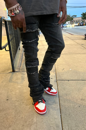 New!! Brutini 2.0 Black Wash Stack Jeans