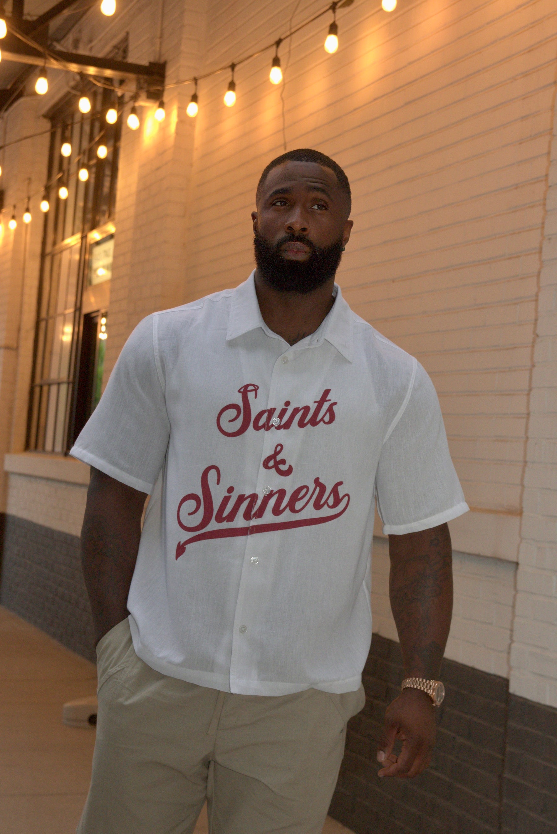 Saints and Sinners Button Down
