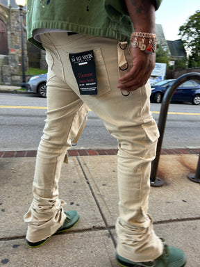 New!! Gunna Khaki Stack Jeans