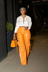 Trendsetter Cargo Leather Pants
