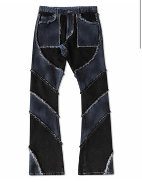 New! Cut & Sew Flare Denim
