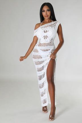 Mediterranean Waters Dress (White)