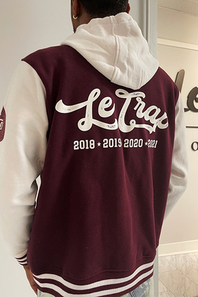 “Letterman” Jacket with Hood