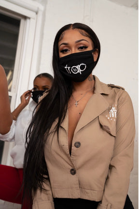 “Trap Business“ Cropped Trench Coat