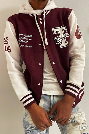 “Letterman” Jacket with Hood