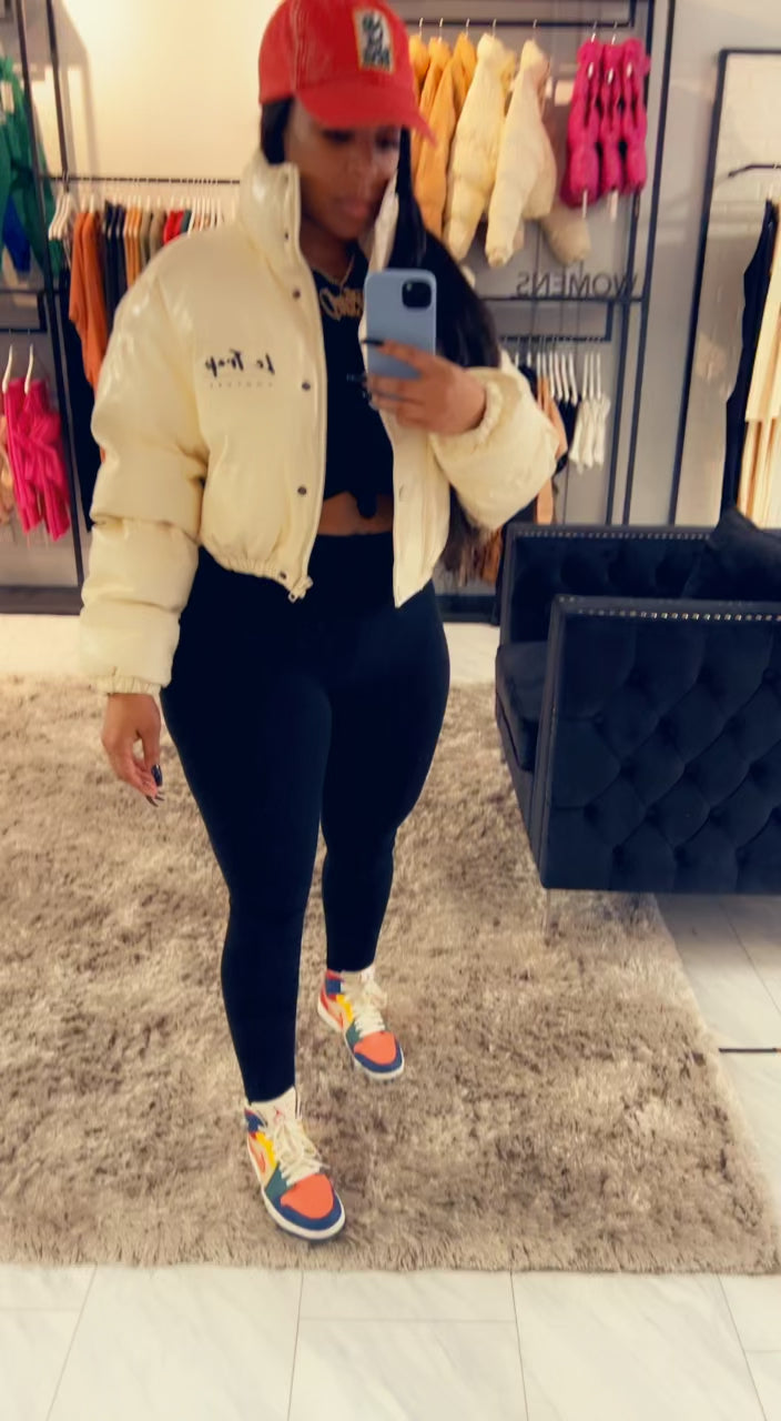 Le Trap Couture Leather Puffer Jacket