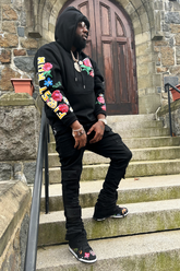 Brutini Jet Black Stacked Jeans