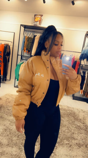 Le Trap Couture Leather Puffer Jacket