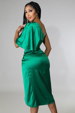 Dinner Time Fine Dress (Kelly Green)