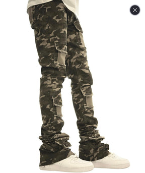 Restocked! Brutini Camo Stacked Jeans
