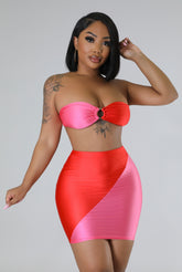 Mixed Signals Skirt Set