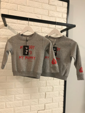 Le Trap Couture “Daddy Trap’d Mommy” Toddler Crew Neck Sweatshirt.