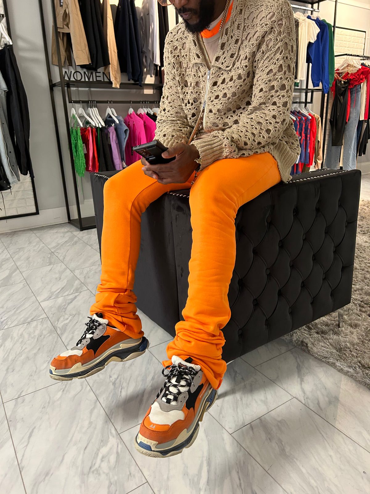 New! Dagger Joggers (Orange)